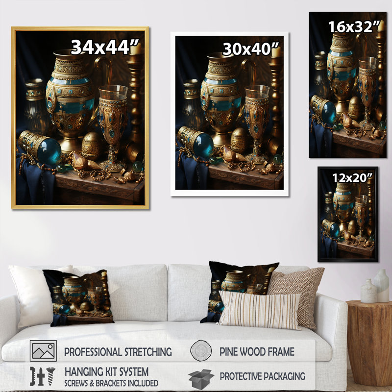 House of Hampton® Egypt Egyptian Treasures I On Canvas Print Wayfair